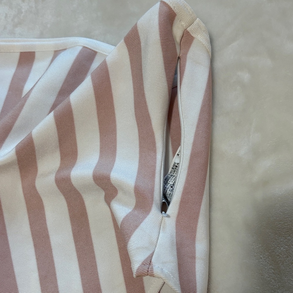 Abercrombie & Fitch Striped Bodysuit - Cream and Tan - Picture 2 of 5